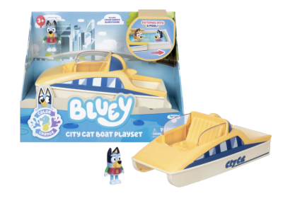 Bluey CityCat Boat Playset พร้อมฟิกเกอร์เปลี่ยนสีได้ ลิขสิทธิ์แท้จากห้างที่ประเทศออสเตรเลีย รอ 7-14 วัน Bluey CityCat Boat Playset พร้อมฟิกเกอร์เปลี่ยนสีได้ ลิขสิทธิ์แท้จากห้างที่ประเทศออสเตรเลีย รอ 7-14 วัน